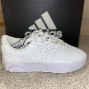 Adidas white sneakers